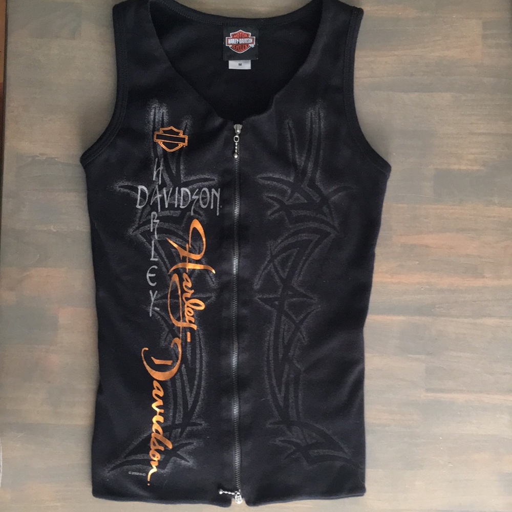 Harley Davidson zip up Vest